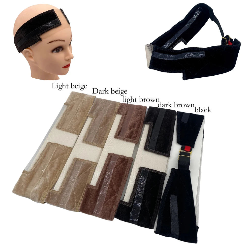 Double-sided Silicone Velvet Metal Buckle Anti-slip Headband Hold