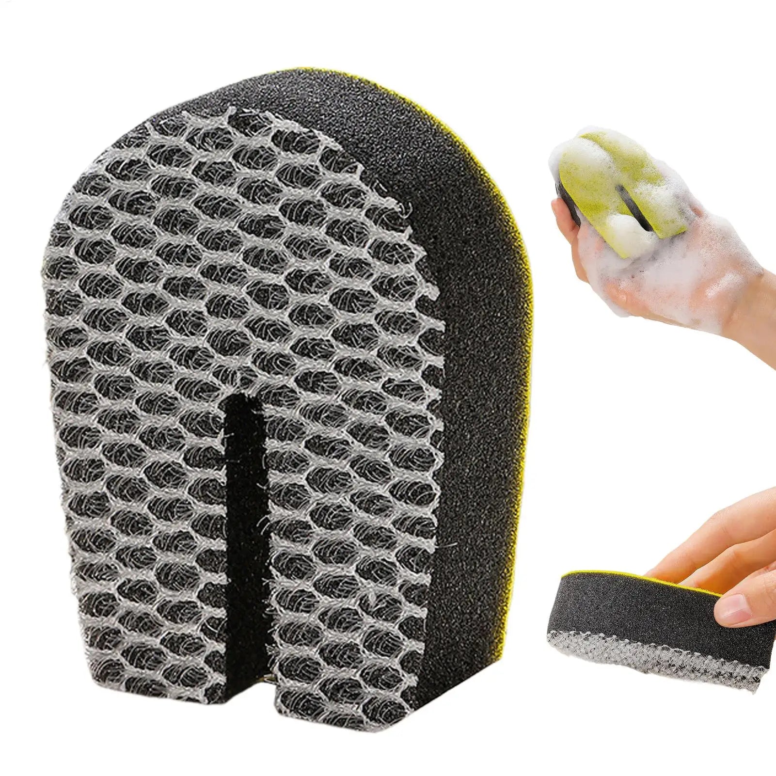 U Shaped Double Sided Cleaning Sponge Reusable Non Scratch Dish