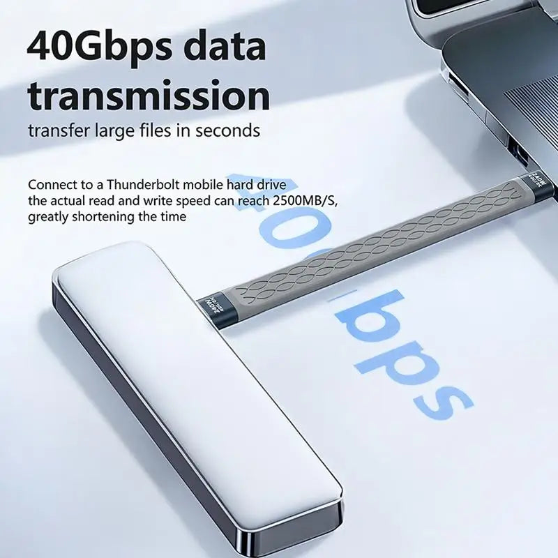 USB4 Cable 240W PD 40Gbps 8K – Thunderbolt 4/3 Type-C