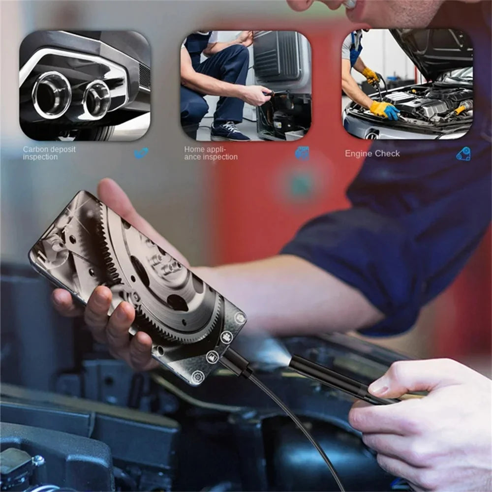 7mm Waterproof Endoscope Borescope Camera – Type-C LED Inspection Borescope Camera Zpaxo