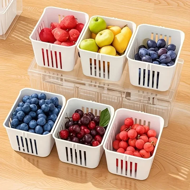 Compartment Food Storage Containers, Square Transparent Bento Box Set for Refrigerator,Salad Fruit Vegetable Condiment Organizer Zpaxo