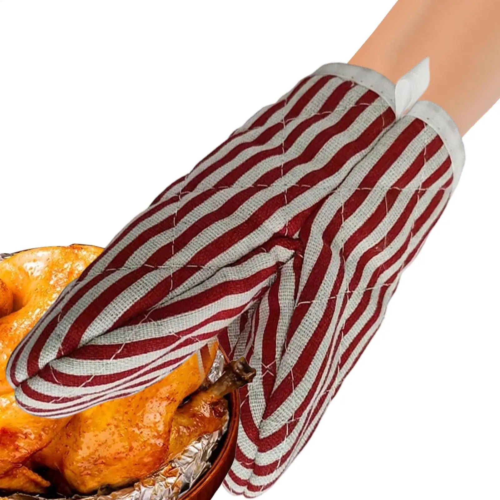 Oven Mitts 1PC Heat-insulating Gloves Potholder Kitchen Anti-scald Microwave Gloves High Temperature Resistant Kitchen Gloves Zpaxo