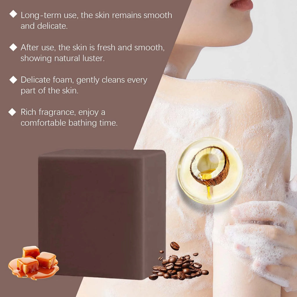 Coffee Skin-Nourishing Essential Oil Soap: Moisturizing, Water-Locking, Soothing for Sensitive Skin, with Rich & Dense Lather an Zpaxo