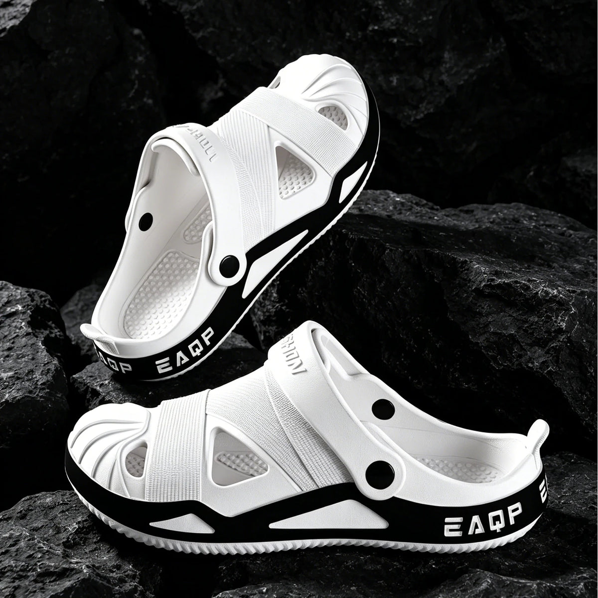 Men's Breathable Summer Clogs Anti-slip Outdoor Beach Shoes Casual Zpaxo WHITE 42-43