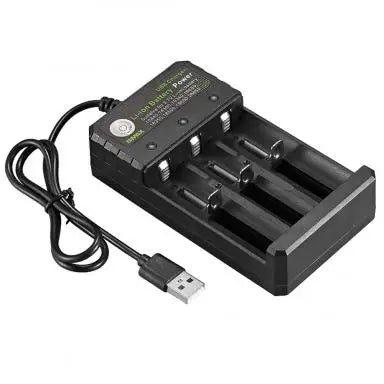 4 Slots 18650 Charger Li-Ion Battery 4.2V USB Independent Charging Portable Electronic 18500 16340 14500 26650 Battery Charger Zpaxo 3 Ports