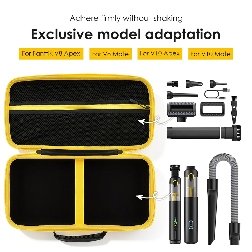 Car Vacuum Hard Case For Fanttik V8 V10 Apex Mate Bag Storage Organizer Cleaner EVA Shockproof Waterproof Protective Travel Trun Zpaxo