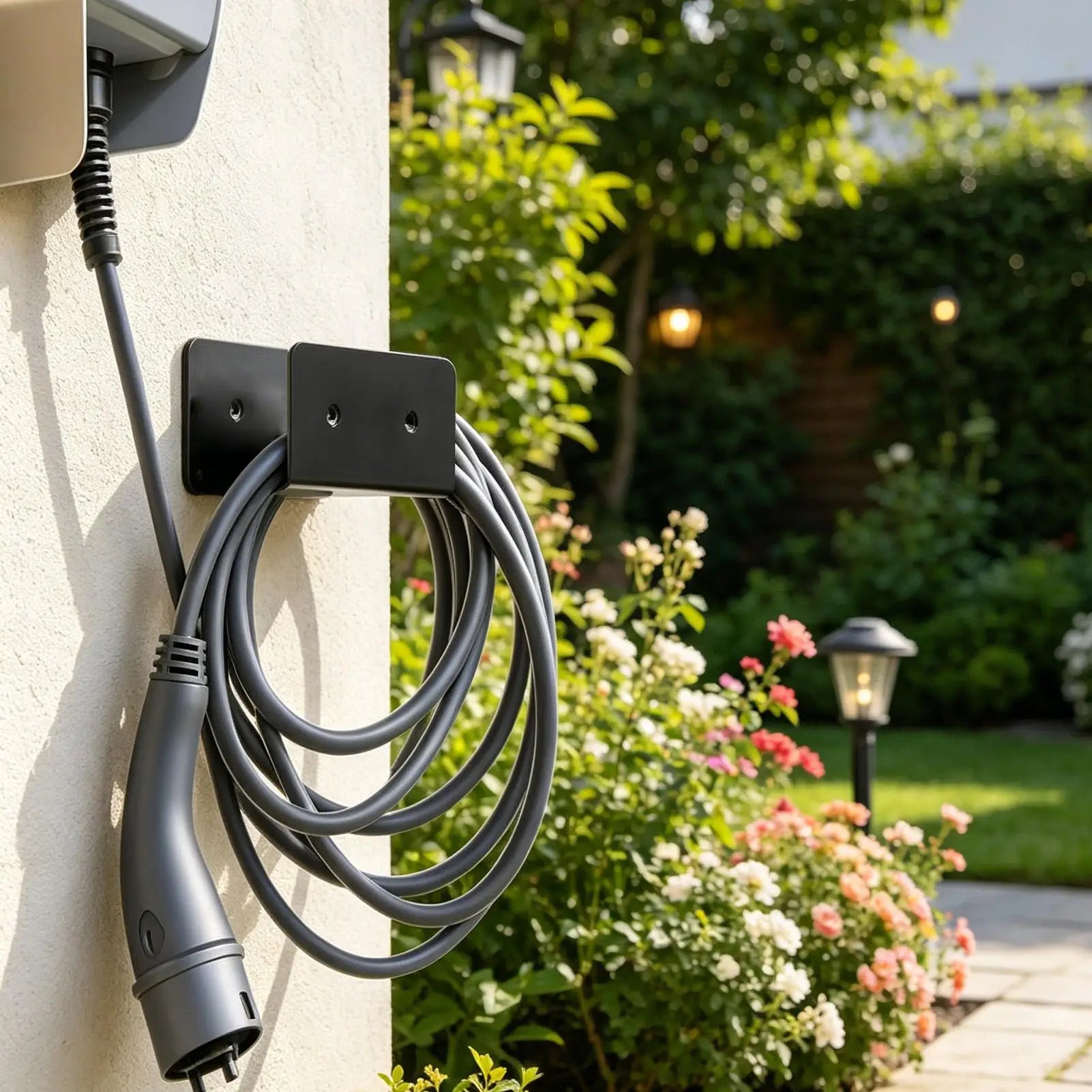 Ev Charging Cable Holder Space-saving Heavy Duty Electric Vehicle