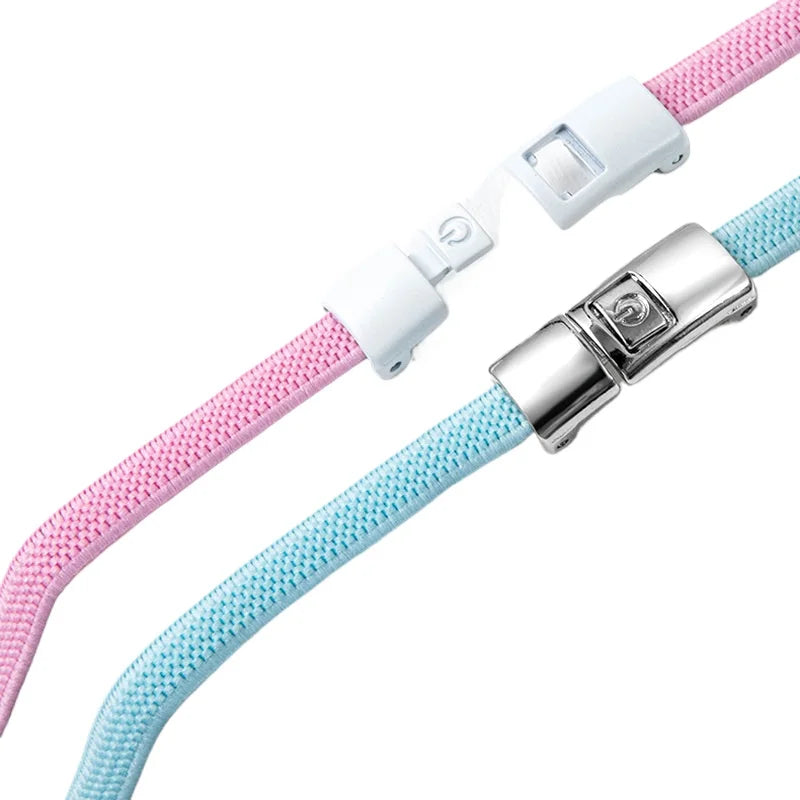 Elastic No-Tie Flat Shoelaces with Press Lock | Kids & Adults Elastic Shoelaces Zpaxo