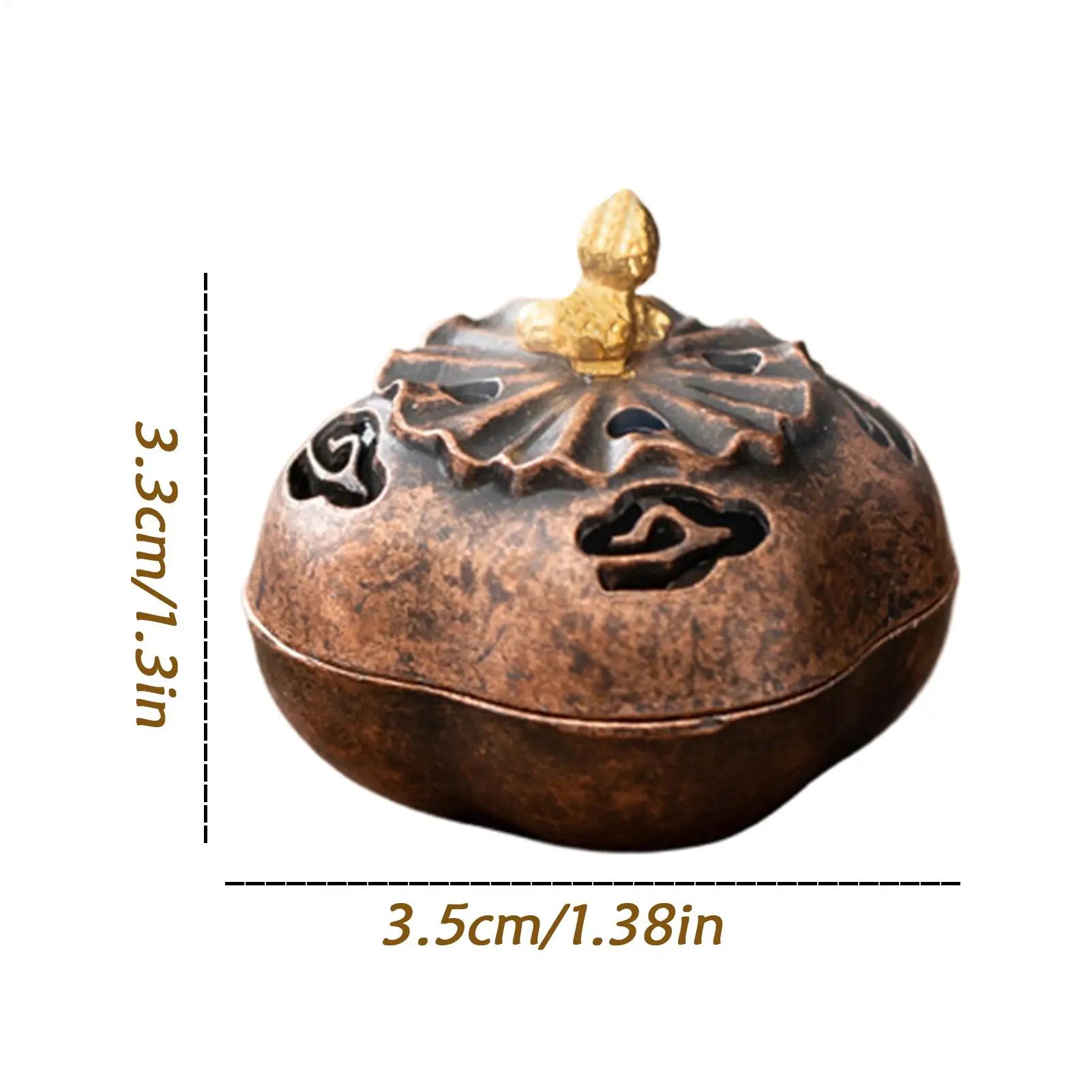 Zinc Alloy Incense Cone Holder Retro Hollow-out Burner Sandalwood
