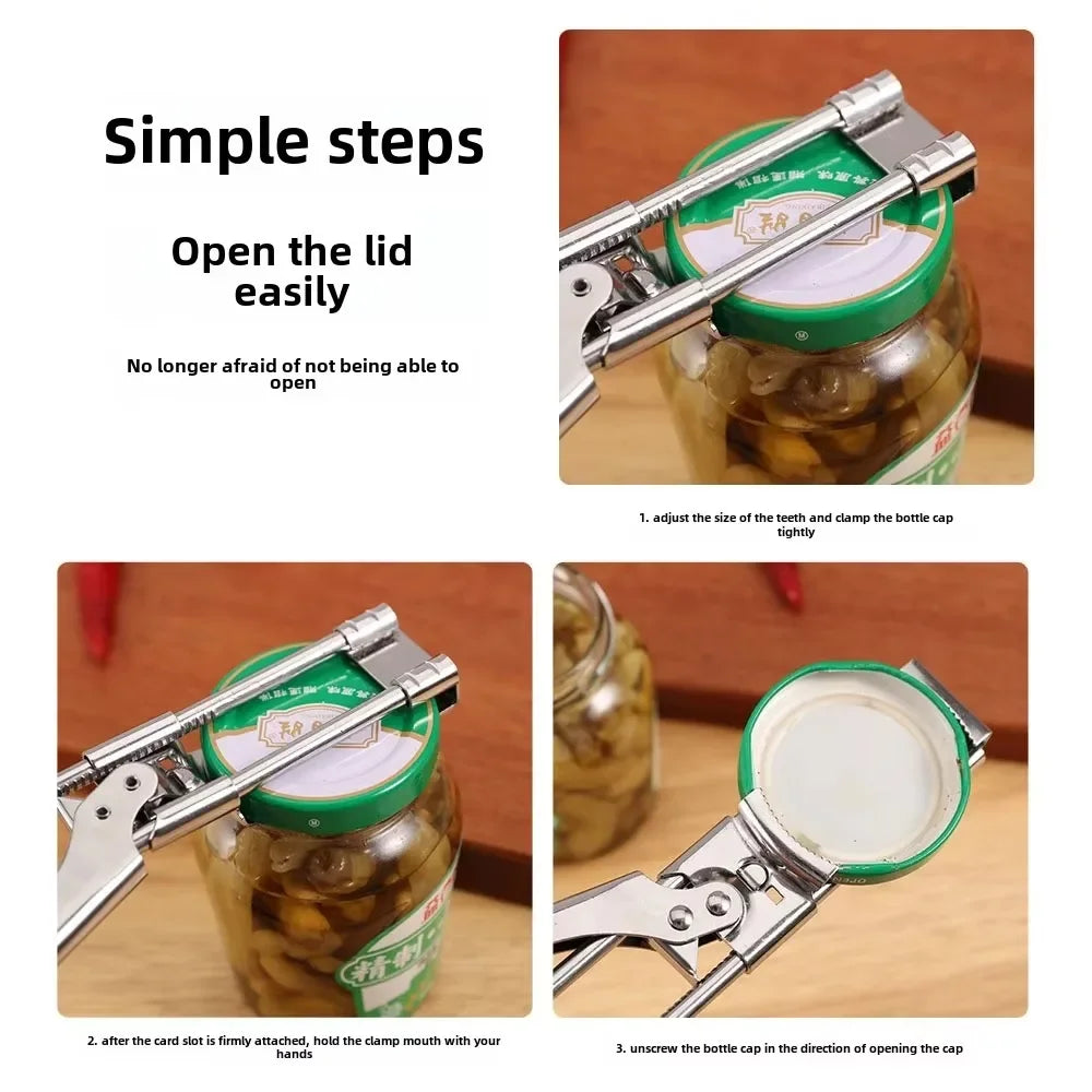 Rotating Stainless Steel Manual Can & Bottle Opener – Anti-Slip Bottle & Can Opener Zpaxo