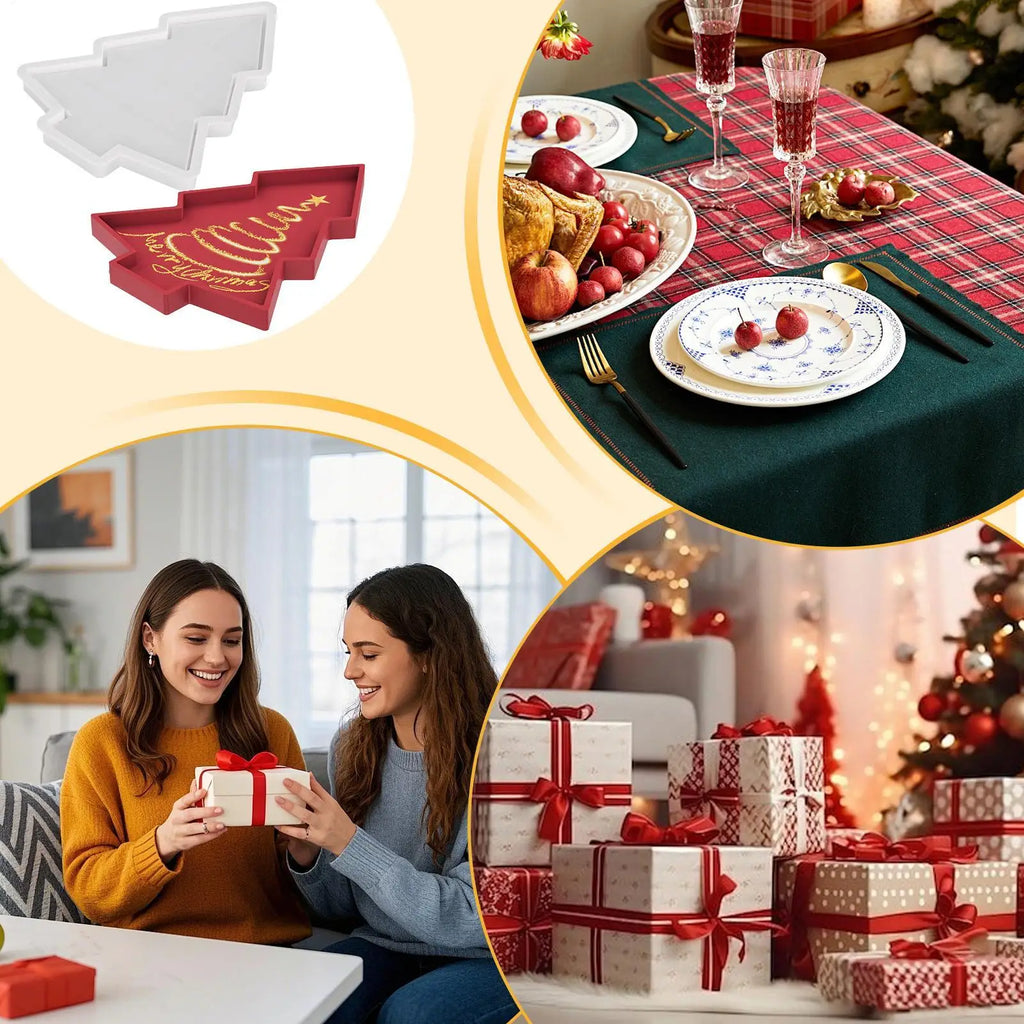 Silicone Christmas Molds 7 09x5 Tree Tray Mold Casting Mould Small