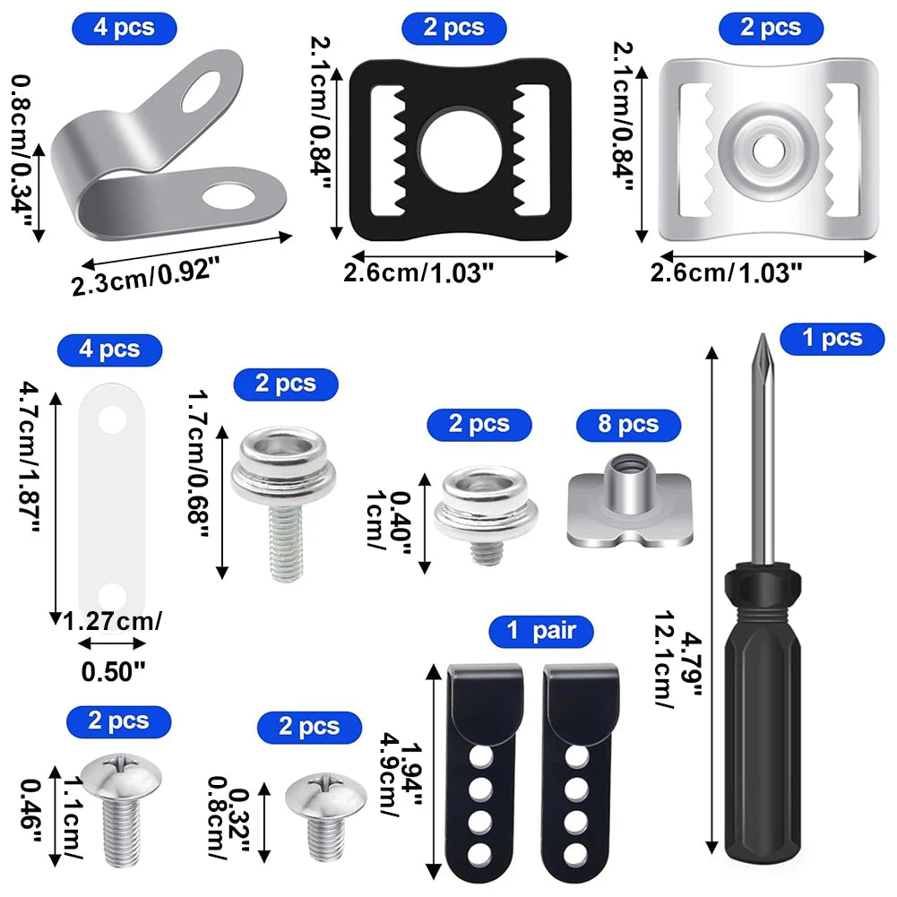 Football Helmet Repair Including Visor Clips J Screws Screwdriver