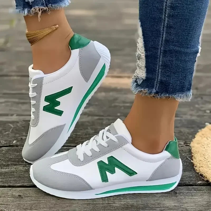 Women Sneakers Round Head Deep Mouth Sneakers Women Breathable Cross Lace Casual Sports Shoes Women Comfortable Tennis Sneakers Zpaxo green 37