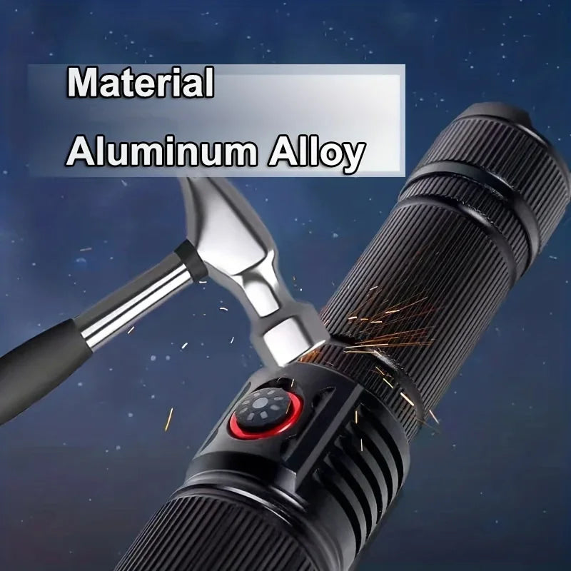 POCKETMAN 8000LM Tactical Zoomable LED Flashlight – 6 Modes Tactical LED Flashlight Zpaxo