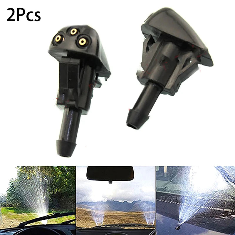 2-Pack Universal 3-Hole Windshield Washer Spray Nozzles
