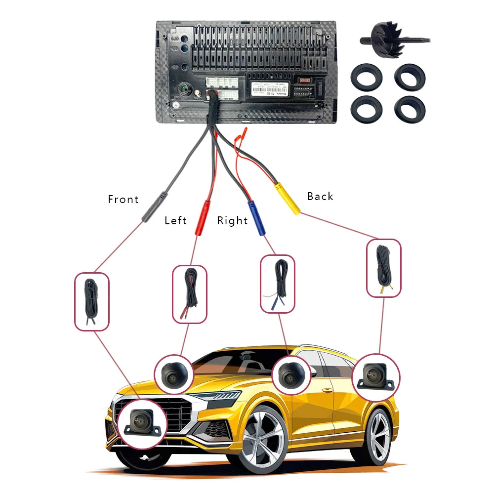 SN307 WDR Technology Car 360 Panoramic Camera 1080P AHD Accessories