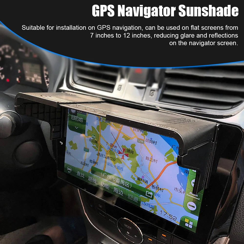 Car GPS Navigation Sun Shade Display Screen Visor Universal Interior