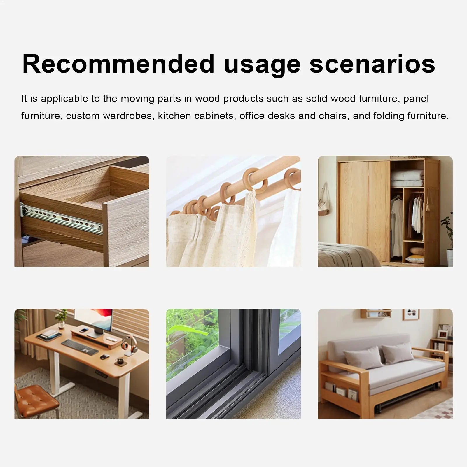 Wood Wax Multi-purpose Lubricant Reduce Noise Drawer Slide