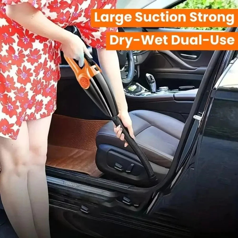 High Power Car Vacuum Cleaner Strong Suction Dry Wet Dual Use Car Interior Vacuum Small Size 12V 120W Handheld Vacuum Cleaner Zpaxo