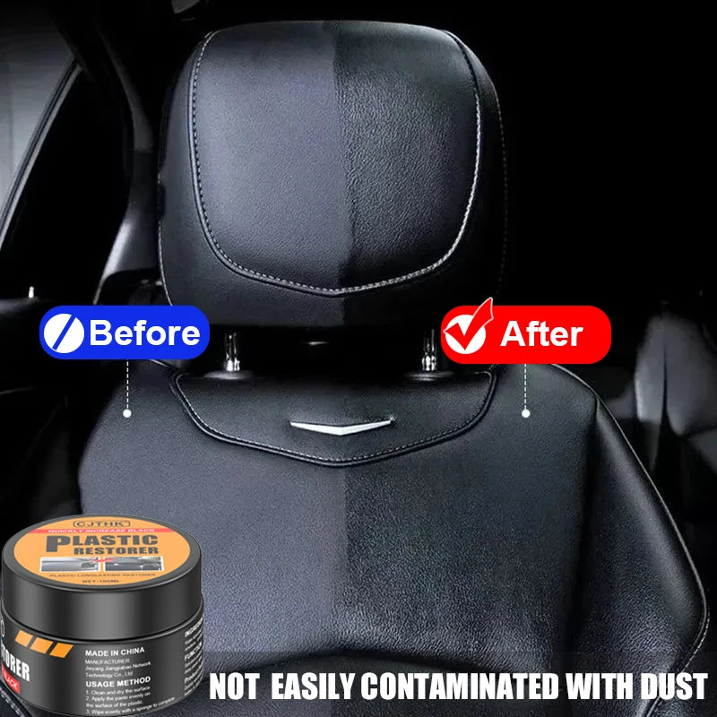 Universal Leather and Plastic Repair Polishing Wax - Automotive interior reconditioning cream for leather/plastic/rubber care Zpaxo