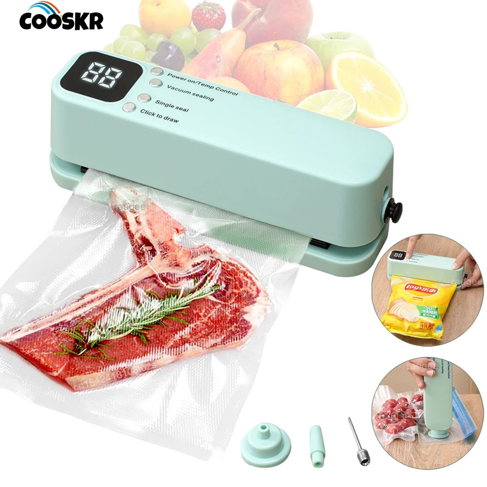 Mini Vacuum Sealer Rechargeable Food Preservation Package Plastic