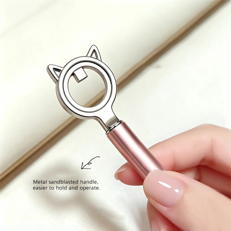 New Black Hole Shape Cat Eye Nail Art Magnet with Handle for Magnetic Gel Nail Polish DIY Nail Art Strong Magnetic Tool Beginner Zpaxo