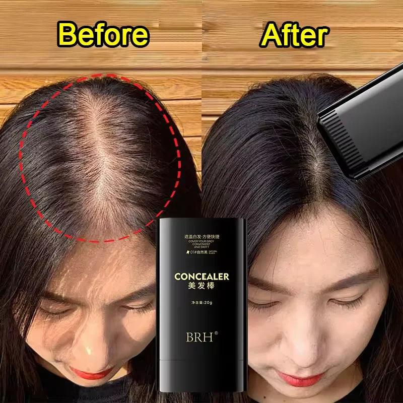 Portable Hair Dye Stick Quick Gray Cover Smear Brush Waterproof Zpaxo