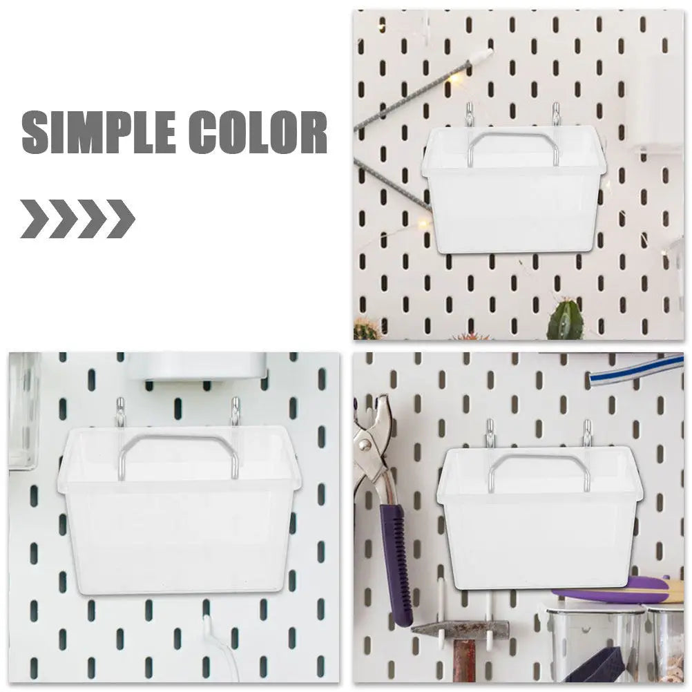 2Sets Thick Clear Pegboard Bins Strong Hooks Standard Easy Install