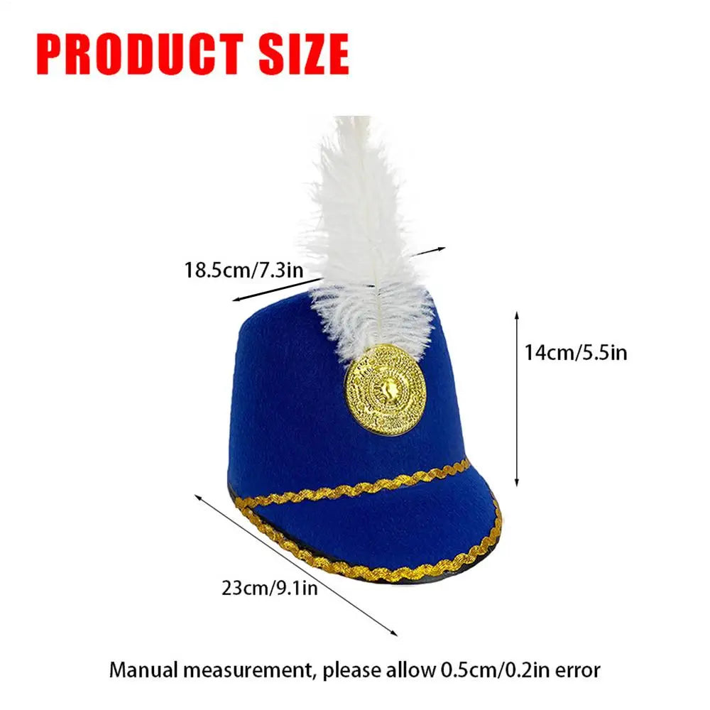 Marching Band Hat Role Play Costume Toy Soldier Caps Festival Party