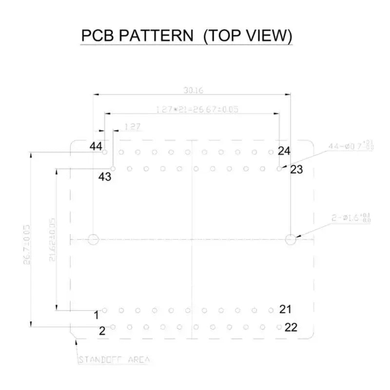652F Chip Programmer Adapter PSOP44 SOP44 SOIC44-1 27 IC Socket Zpaxo CN