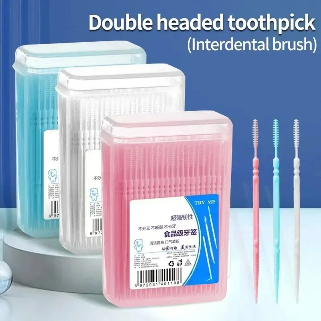 Portable Ultra-fine Toothpicks, Disposable Family Box, Double-head High-end Personalized Creative Fruit Sticks Health Tools Zpaxo