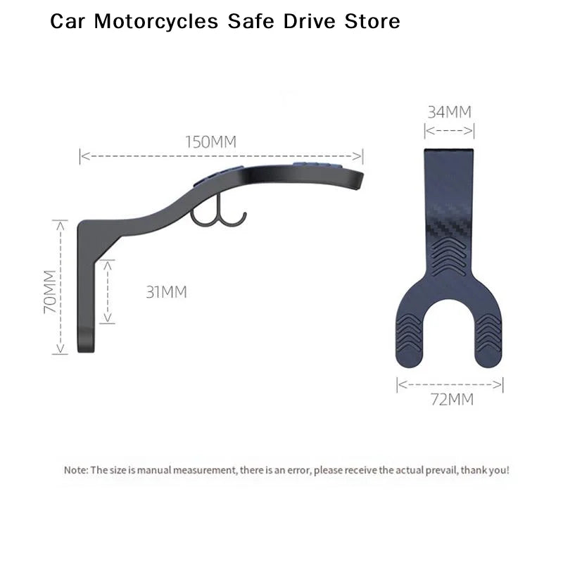 CM1Pcs Multipurpose Wall Mount Hooks Motorcycle Helmet Rack Home