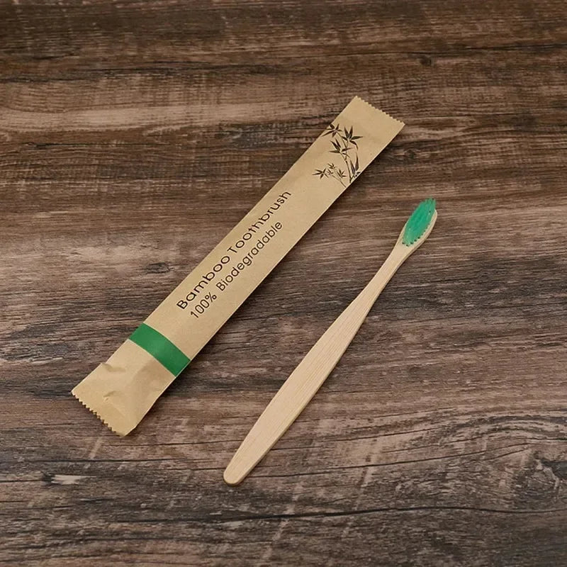 10-Pack Eco-Friendly Bamboo Toothbrushes – Soft Bristles