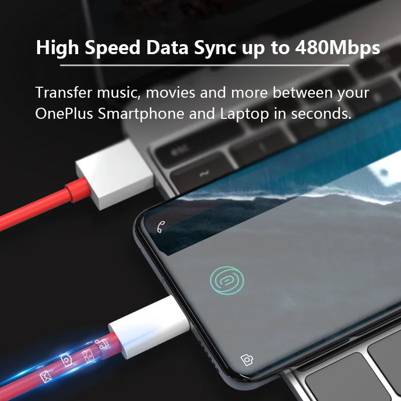 6 5A Fast Charge C Cable 65W Warp Charger Cables USB PD USBC Oneplus
