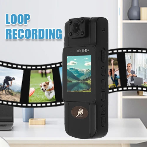 Mini Body Camera 1080P Infrared Night Vision Motion Detection 180