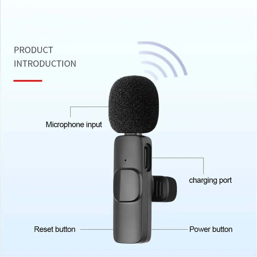 Wireless Lavalier Microphone Live Broadcast Game Mic Noise Cancelling Zpaxo