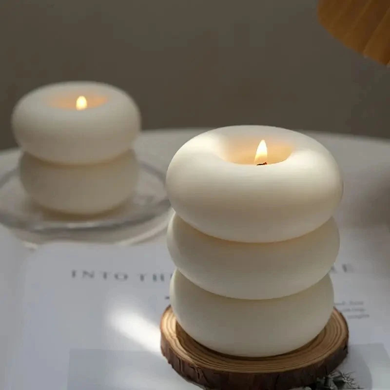 Nordic-style Donut Scented Candles Creative Soy Wax Decorations