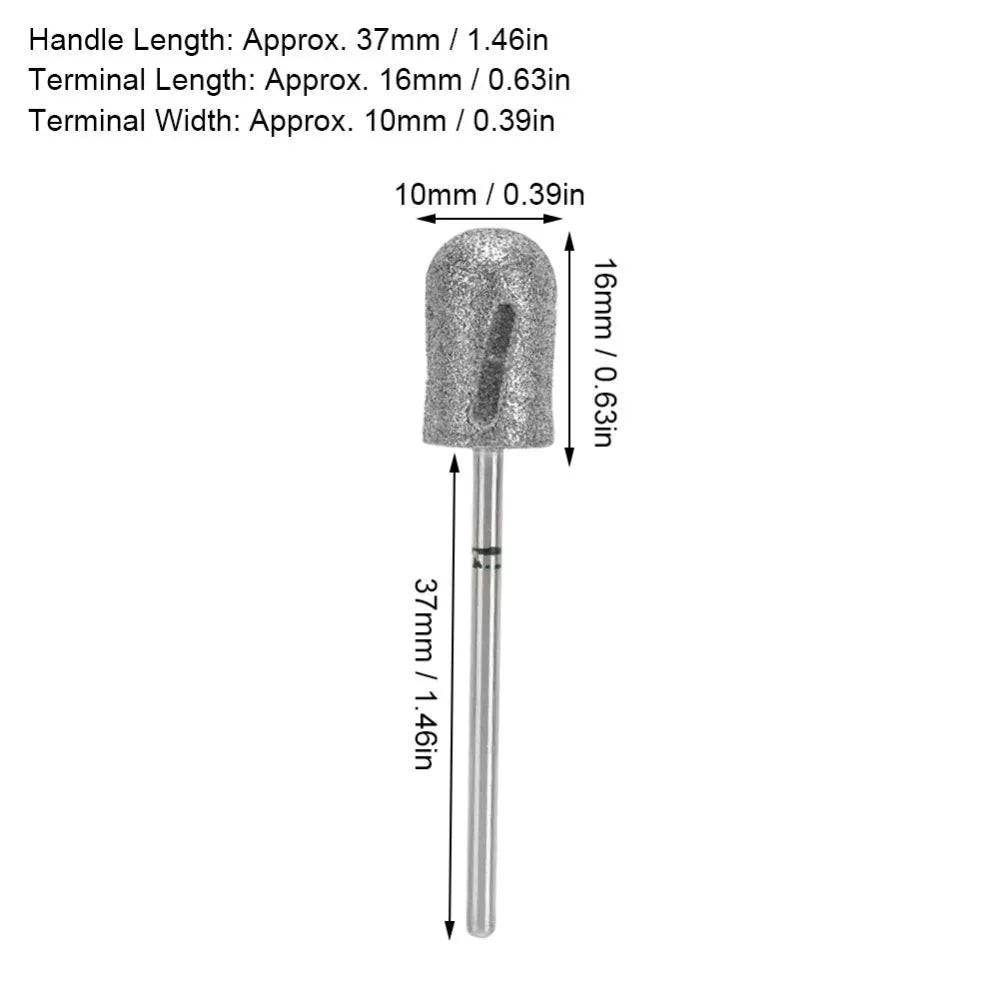 Stainless Steel Pedicure Polishing Head Diamond Carbide 3 Shank Foot Zpaxo