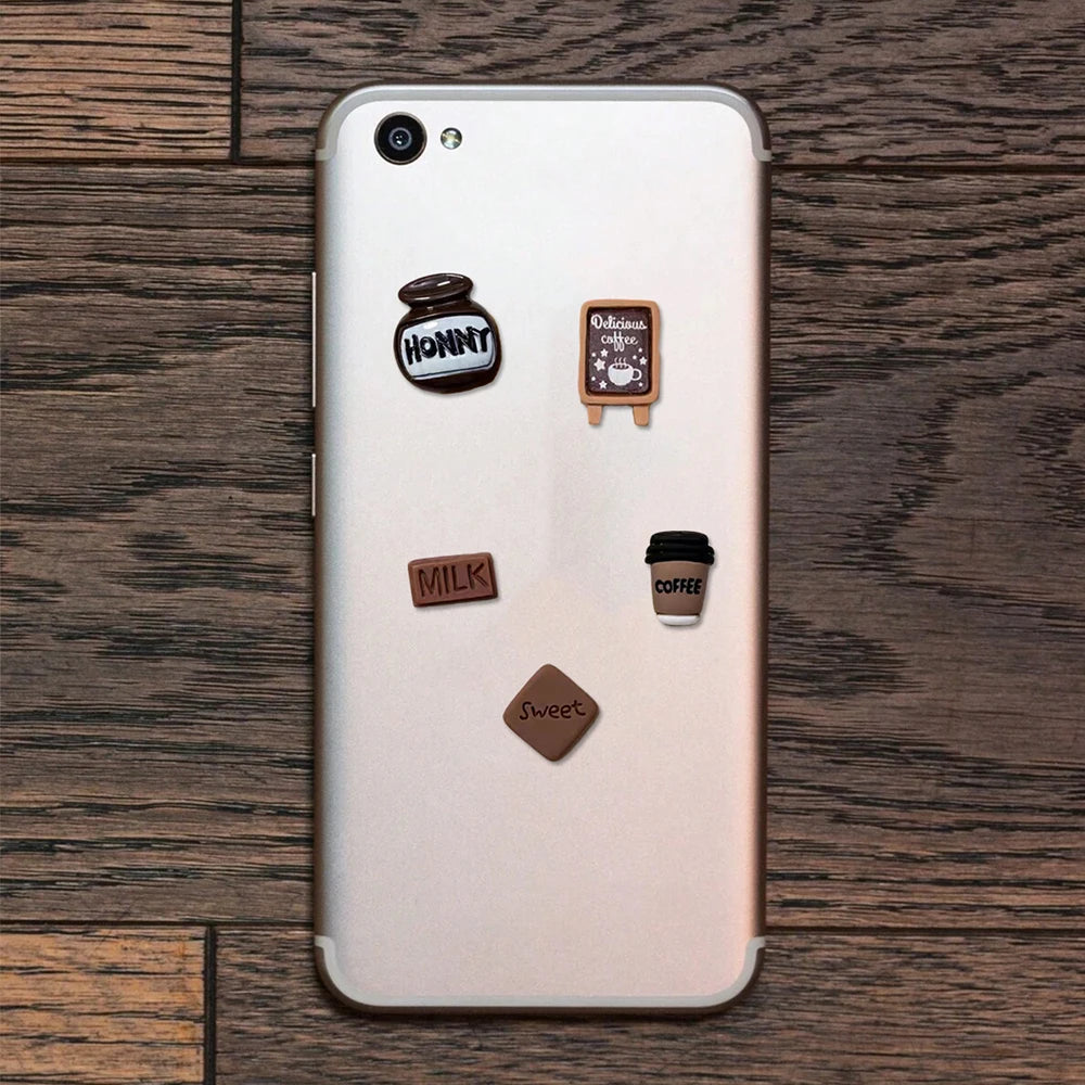10Pcs Coffee Chocolate Simulation Food Fridge Magnets Whiteboard Stickers Refrigerator Decorative Magnets Kitchen Home Decor Zpaxo
