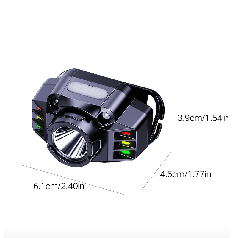 Outdoor ABS Headlights Night Fishing Lighting Mini Wave Sensing Head
