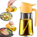Oil Sprayer Cooking 1 Dispenser Bottle Spray Pour Food-grade Glass Zpaxo Orange