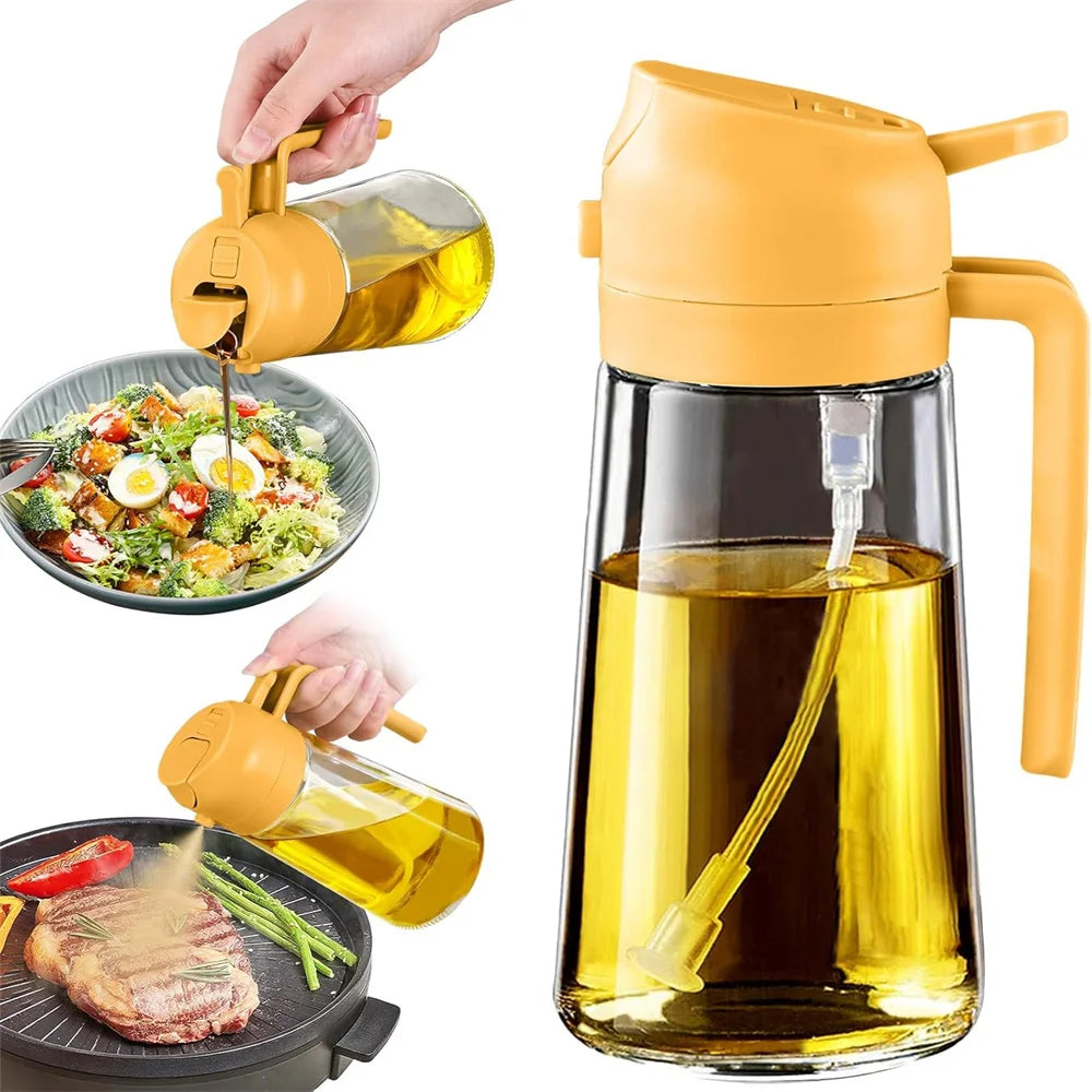 Oil Sprayer Cooking 1 Dispenser Bottle Spray Pour Food-grade Glass Zpaxo Orange