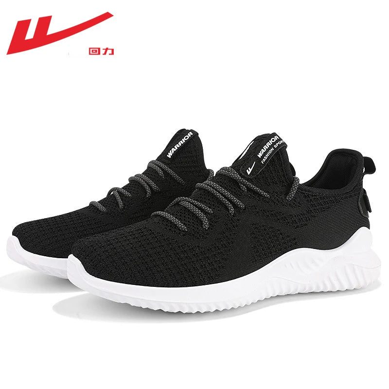 Men's All Black Running Shoes Breathable Knit Sneakers Lightweight Zpaxo Black White 45 China Mainland