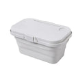 Foldable picnic basket for convenient travel covered camping large capacity multifunctional handheld storage basket Zpaxo White picnic basket
