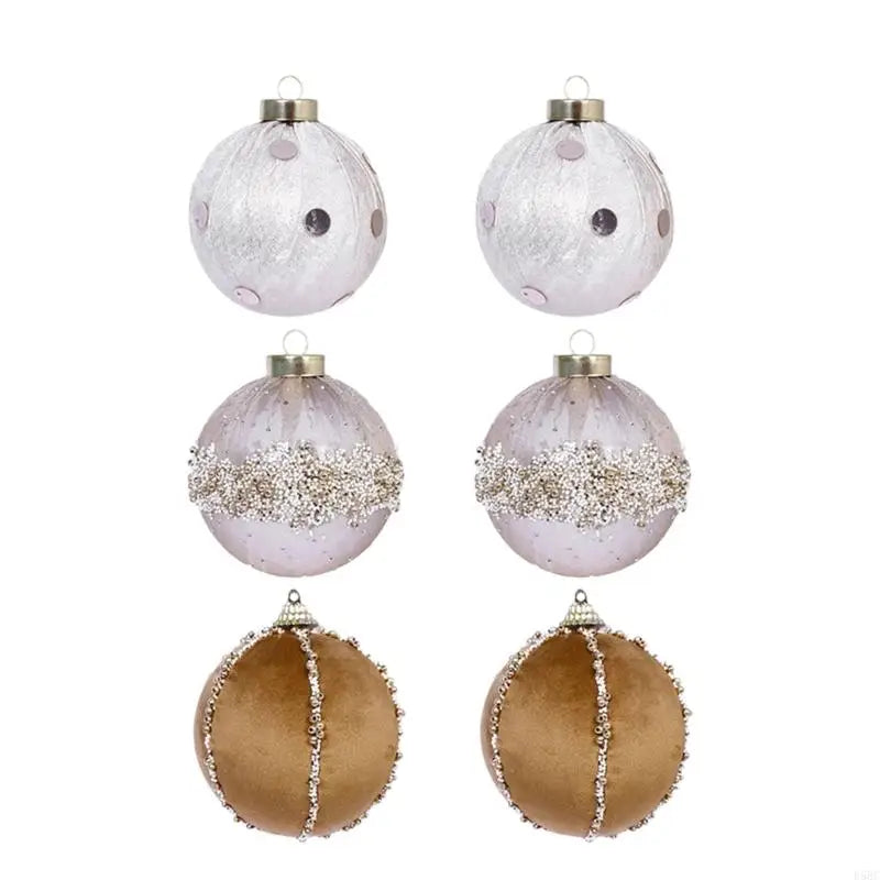 1 Box Festival Plush Sphere Decorations Colorful Dots Christmas Tree Zpaxo