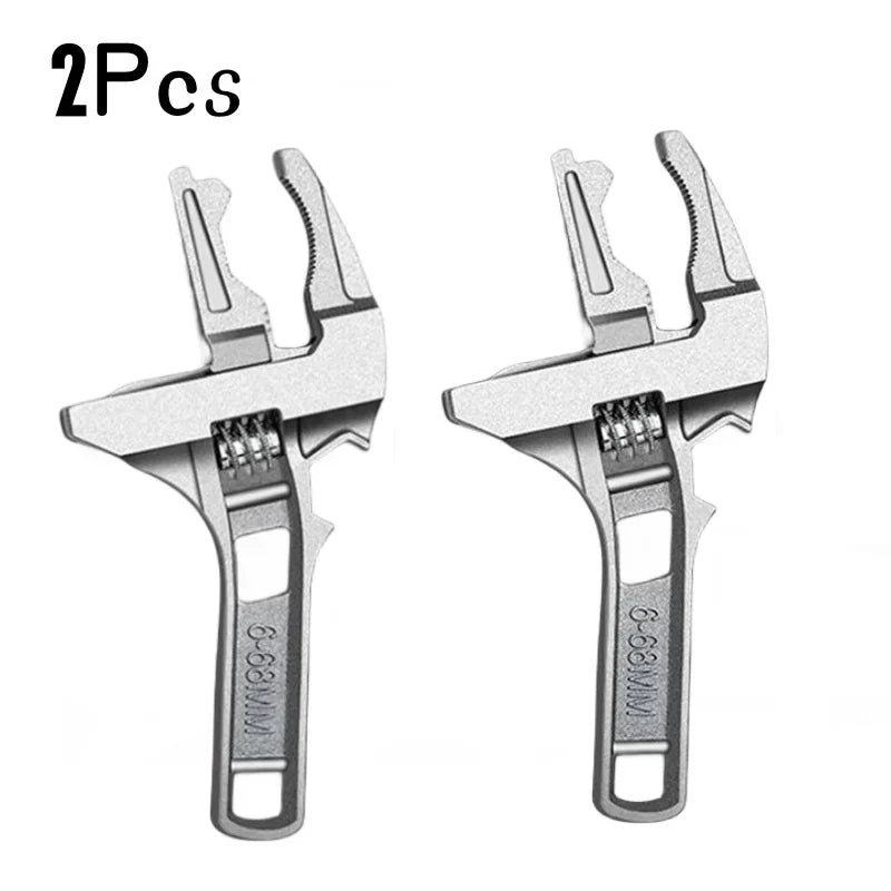 Hardware Tool Adjustable Spanner Large Opening Wide Wrench Jaw Pipe