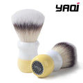 YAQI New Fashion Milk tea Color Synthetic Hair For Mens Wet Shaving Brush Soft High Quality Portable Travel Shaving Brush Zpaxo R240869