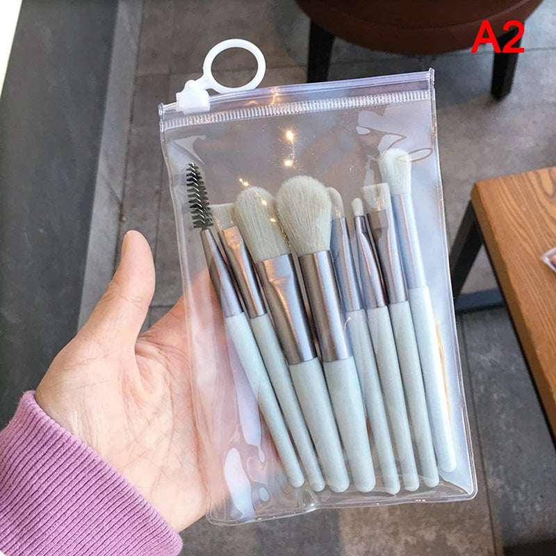 Mini Makeup Brushes Beginner Matte Wooden Handle Portable Soft Brush Zpaxo A2
