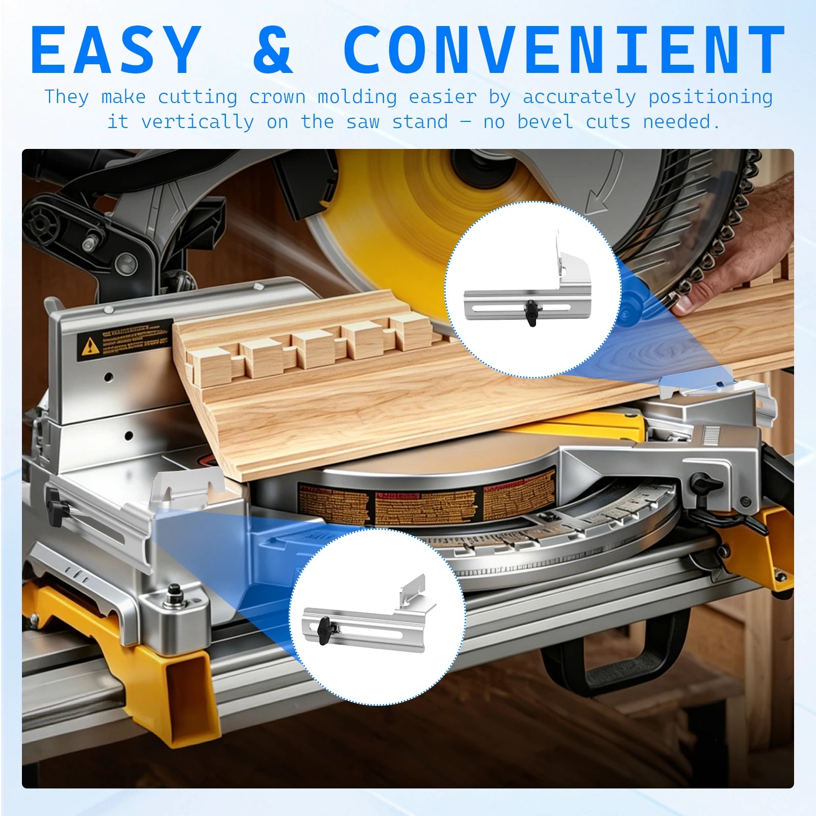 Crown Molding Cutting Tool Miter Saw Stop Gauge Vertical Precision Trim Positioner for DeWalt Woodworking Angle Guide Accessorie Zpaxo