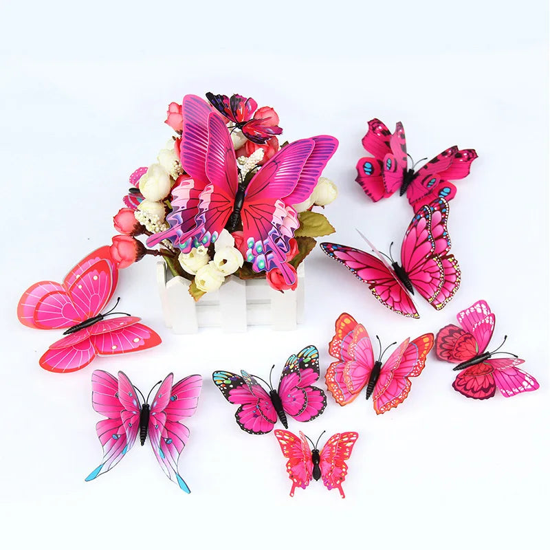 3D Butterfly Wall Stickers & Fridge Magnets – 12/24pcs
